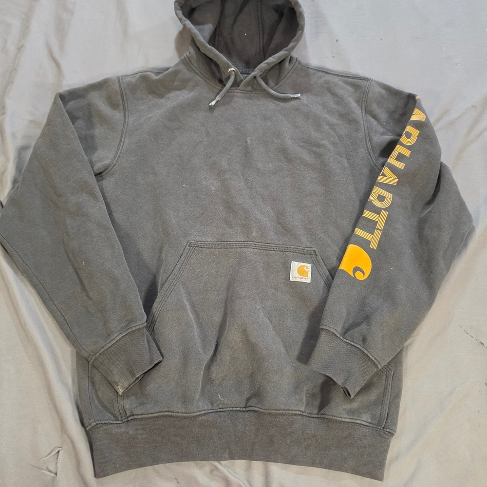 Carhartt Mens Loose Fit Graphic Sleeve Hoodie Black TS6022-M Small